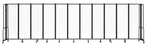 National Public Seating Robo Series 11-Panel Folding Mobile Room Divider, 72"H x 256"W, Clear Acrylic (RDB6-11CA)