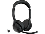 jabra Evolve2 55 Wireless Noise Canceling Bluetooth Stereo Headset, USB-C Adapter, UC-Certified (25599-989-899-01)