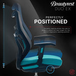 Beautyrest Duo-EX Ergonomic Mesh Swivel Computer Chair, Teal (60051-TEL)
