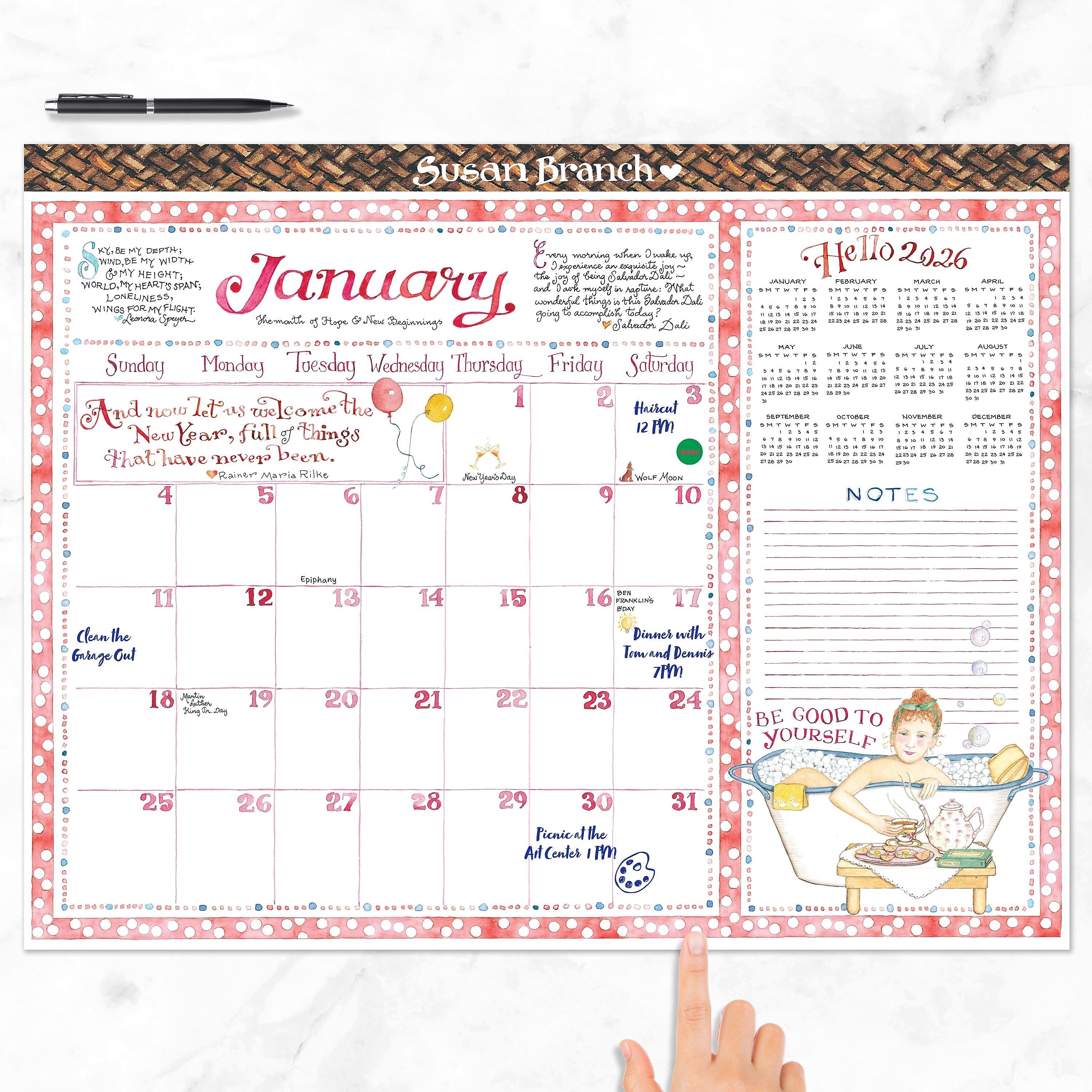 2026 TF Publishing 22" x 17" Monthly Desk Calendar, (26-8212)