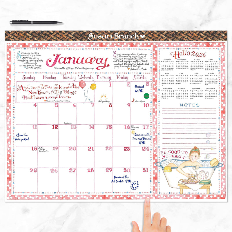 2026 TF Publishing 22" x 17" Monthly Desk Calendar, (26-8212)