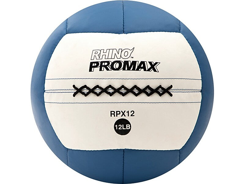 Champion Sports RHINO Promax Blue/White Medicine Ball, 12 Lbs. (RPX12)