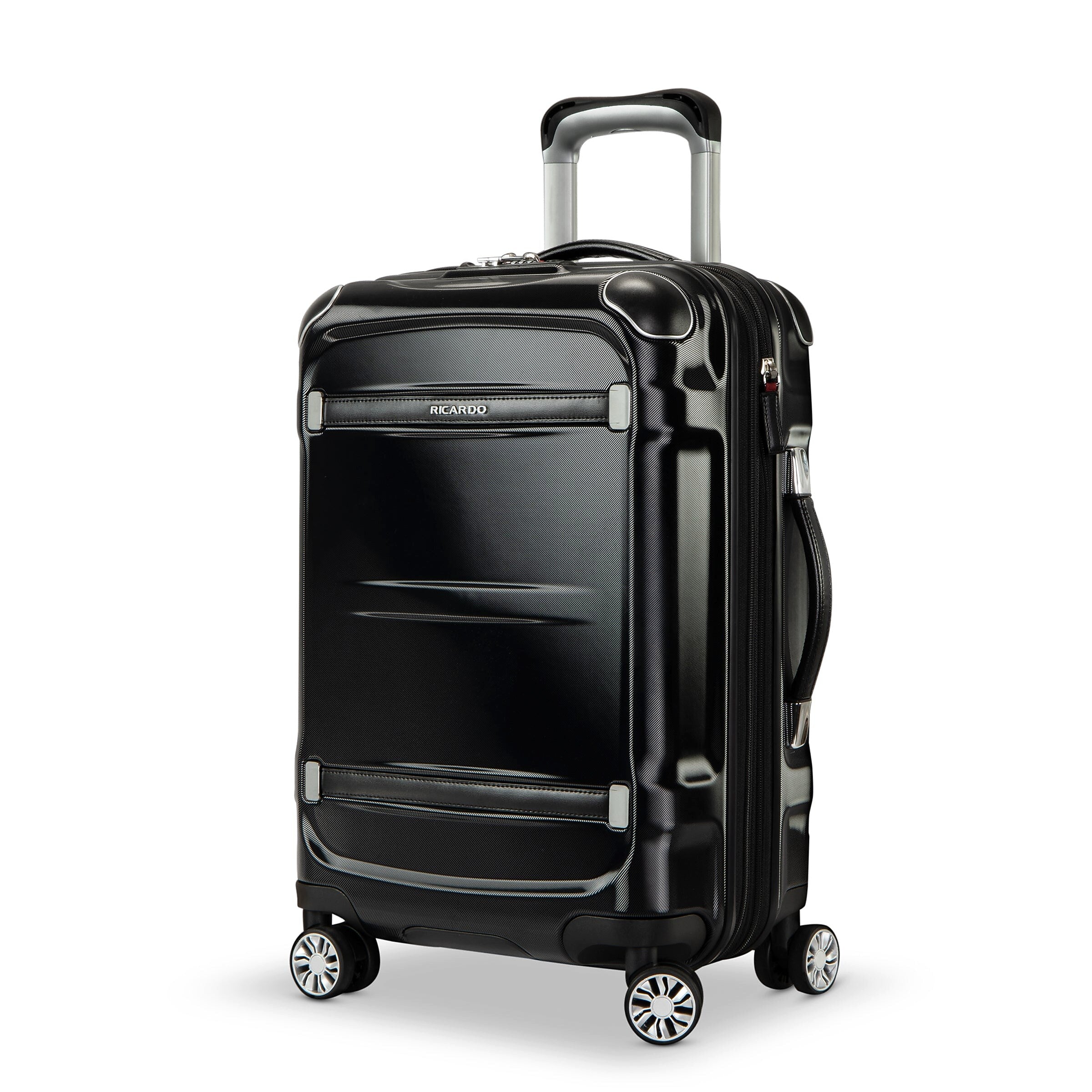 Ricardo Beverly Hills Rodeo Drive 2.0 21" Hardside Carry-On Suitcase, 8-Wheeled Spinner, Black (098-21-BLK-4WB)