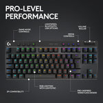 Logitech PRO X TKL LIGHTSPEED Wireless Ergonomic Gaming Keyboard, Black (920-012127)