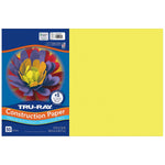Tru-Ray 12" x 18" Construction Paper, Lively Lemon, 50 Sheets/Pack, 3 Packs/Bundle (PAC103403-3)