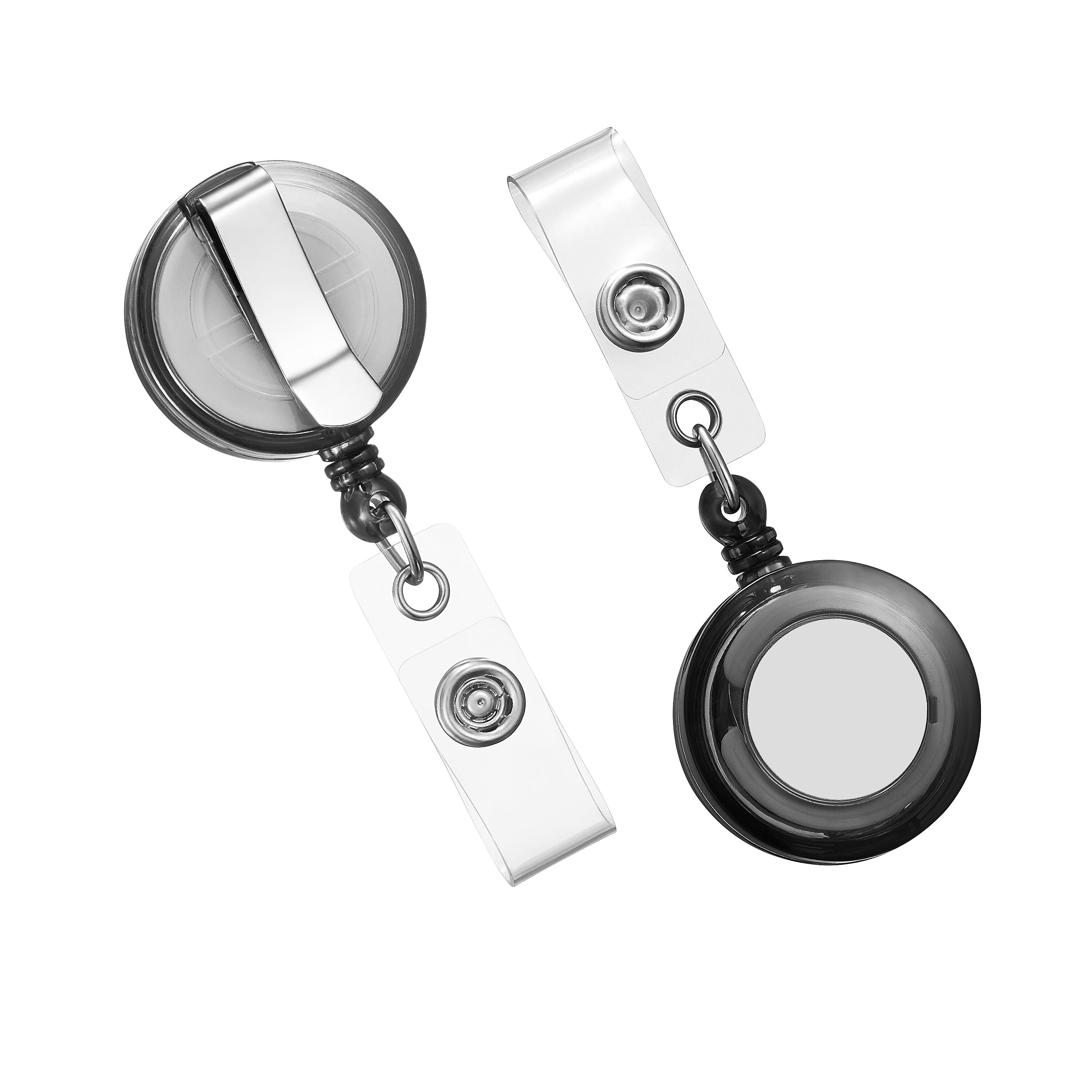 Staples Badge Reels, 33" Retractable Cord Length, Vinyl/Metal, Assorted Colors, 5/Pack (36682/3747217)