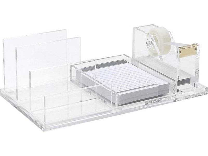 Russell+Hazel 4-Piece Desk Organizer Set, Acrylic, Clear (38591)