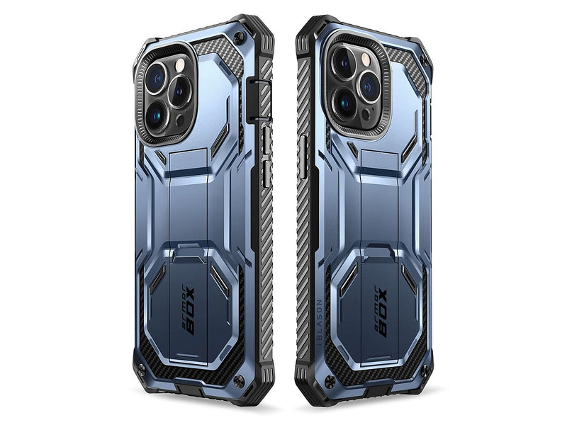 i-Blason Armorbox Metallic Blue Rugged Case for iPhone 14 Pro Max (iPhone2022Pro-6.7-Armorbox-SP-Tilt)