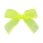 JAM Paper Satin Sheer Bows, Neon Yellow, 100/Pack (52640349162)