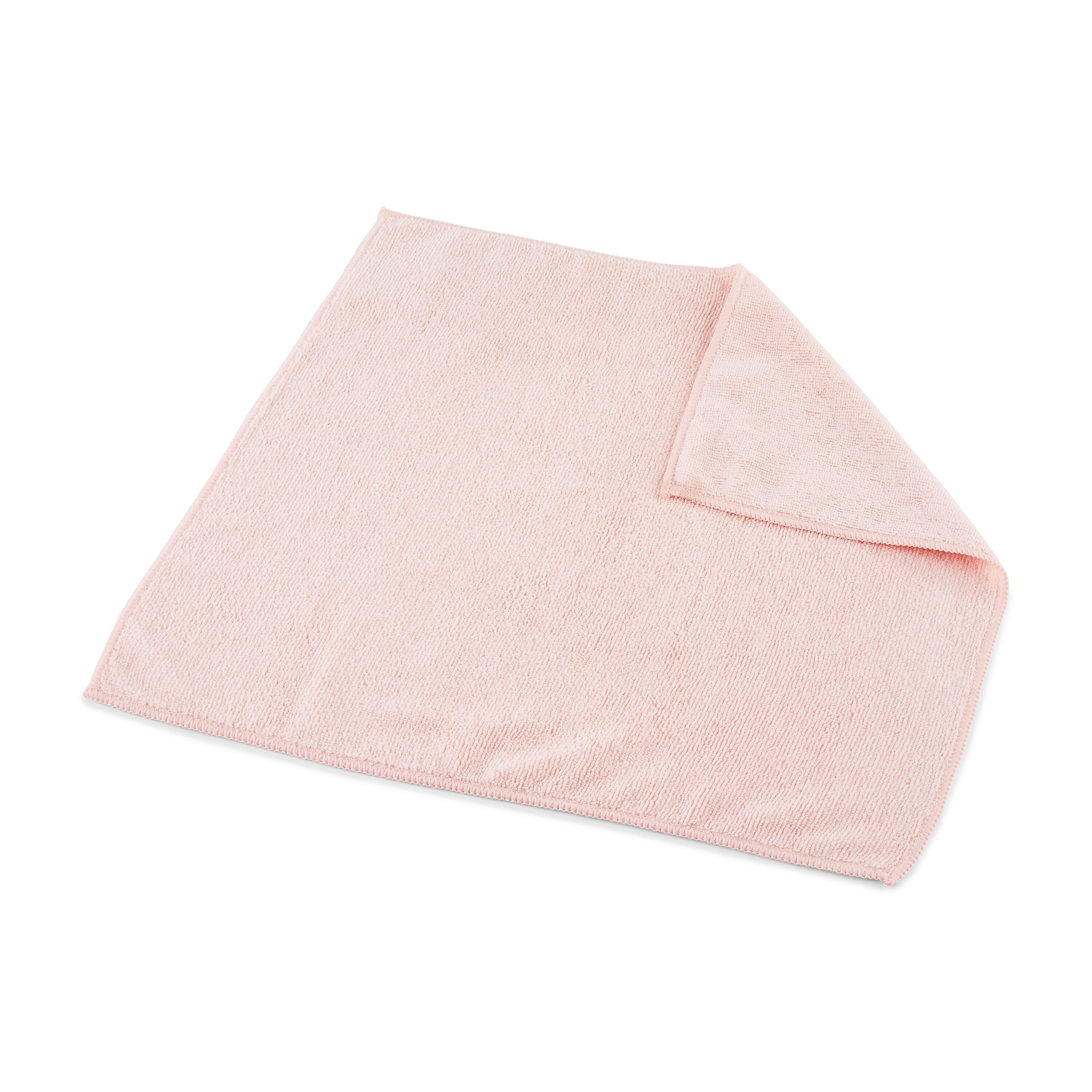 Coastwide Professional™ Microfiber Cloths, 16" x 16", Pink, 12/Pack (CW57317)