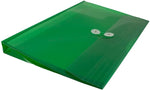 JAM Paper Premium Plastic Document File, 1 Pocket, Legal, Green, 3/Pack (219B1grx3)