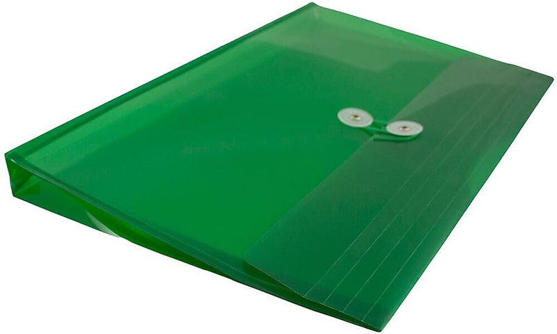 JAM Paper Premium Plastic Document File, 1 Pocket, Legal, Green, 3/Pack (219B1grx3)