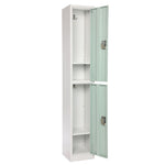 AdirOffice 72'' 2-Tier Misty Green Storage Locker (ADI629-202-MGRN)