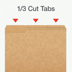 Pendaflex Heavy Duty File Folder, 1/3-Cut Tab, Assorted, Letter Size, Kraft, 50/Box (1007030)