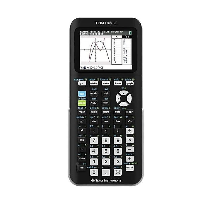 Texas Instruments TI-84 Plus CE 10-Digit Graphing Calculator, Black