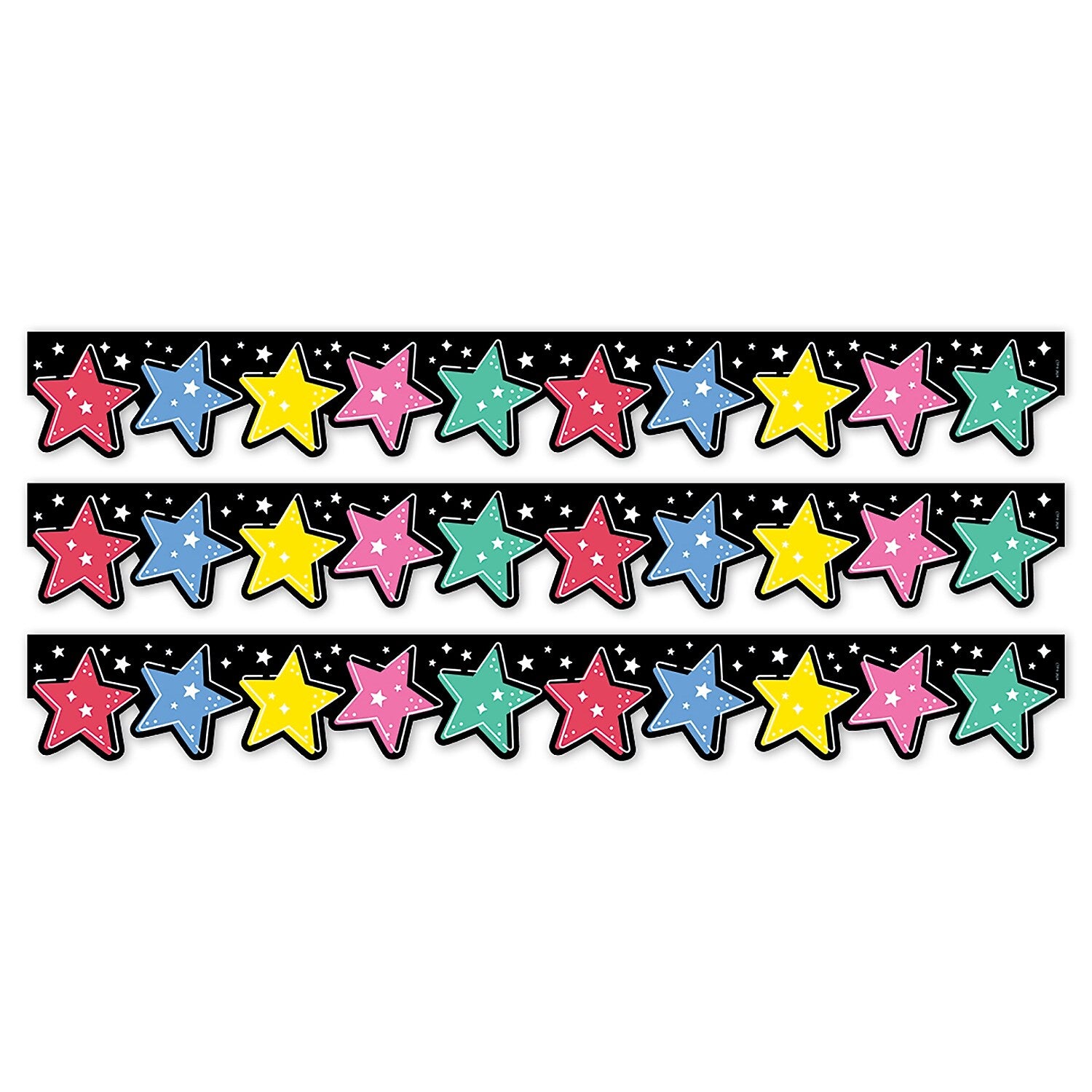 Creative Teaching Press Star Bright EZ Border, 48', Multicolored, 3/Bundle (CTP10981-3)