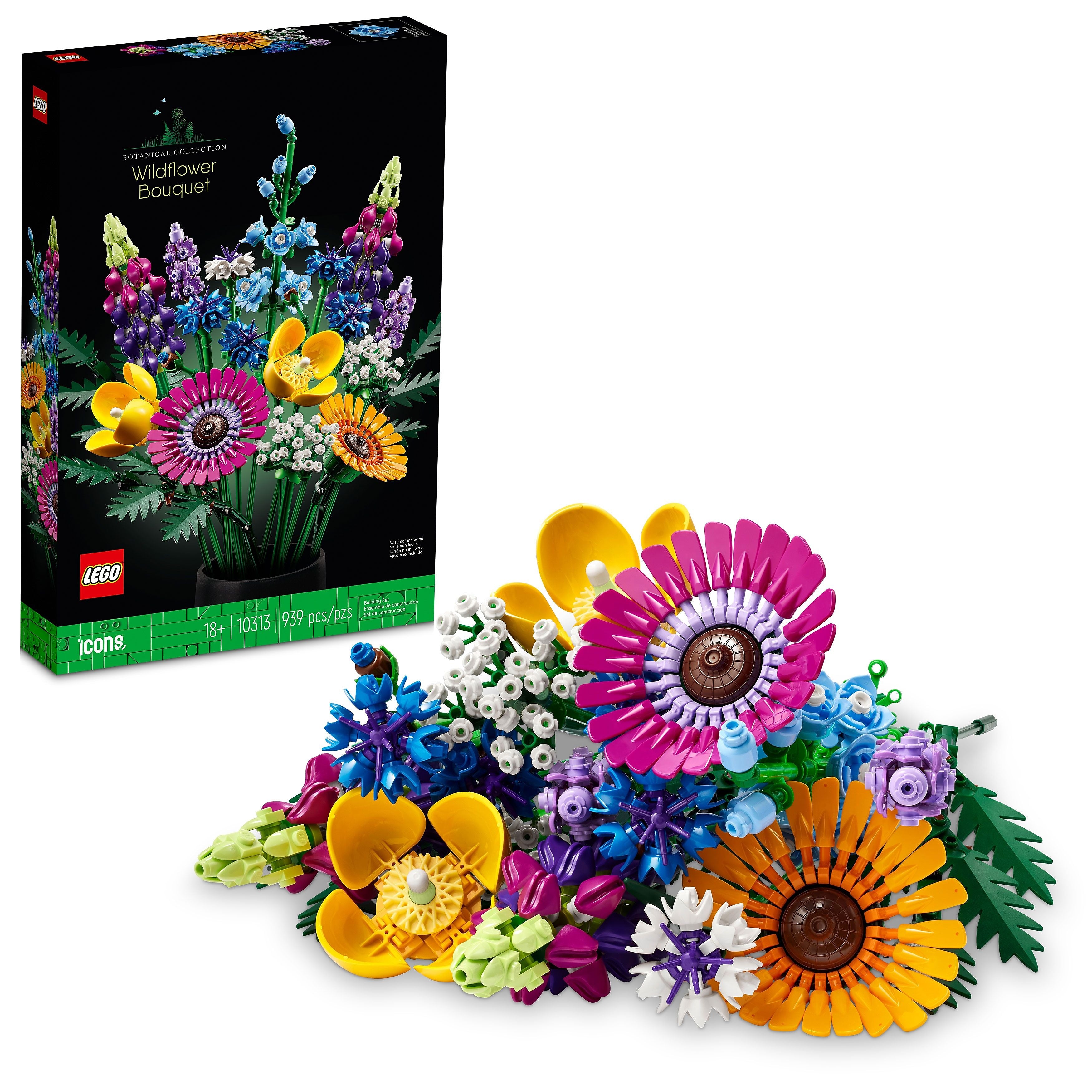 LEGO Botanicals Wildflower Bouquet, 939 Pieces  (10313)