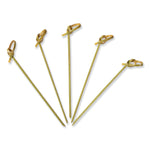 AmerCareRoyal Knotted Bamboo Pick, Natural, 4.5", 100 Pack, 10 Packs/Carton