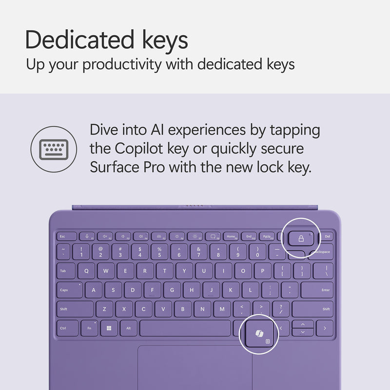 Microsoft Surface Pro 12" Keyboard Cover, Violet (EP2-32727)