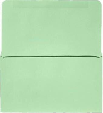 JAM Paper 6 3/4 Booklet Envelope 3 5/8" x 6 1/2", Pastel Green, 50/Pack (R0266-50)