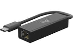 Logitech USB-C to Ethernet Adapter, Male to Female, Black (952-000149)