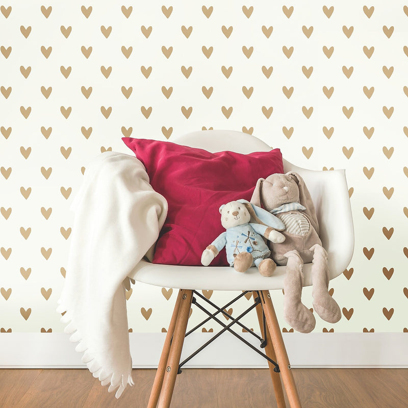 York Wallcoverings Heart Spot Peel and Stick Wallpaper (RMK3525WP)