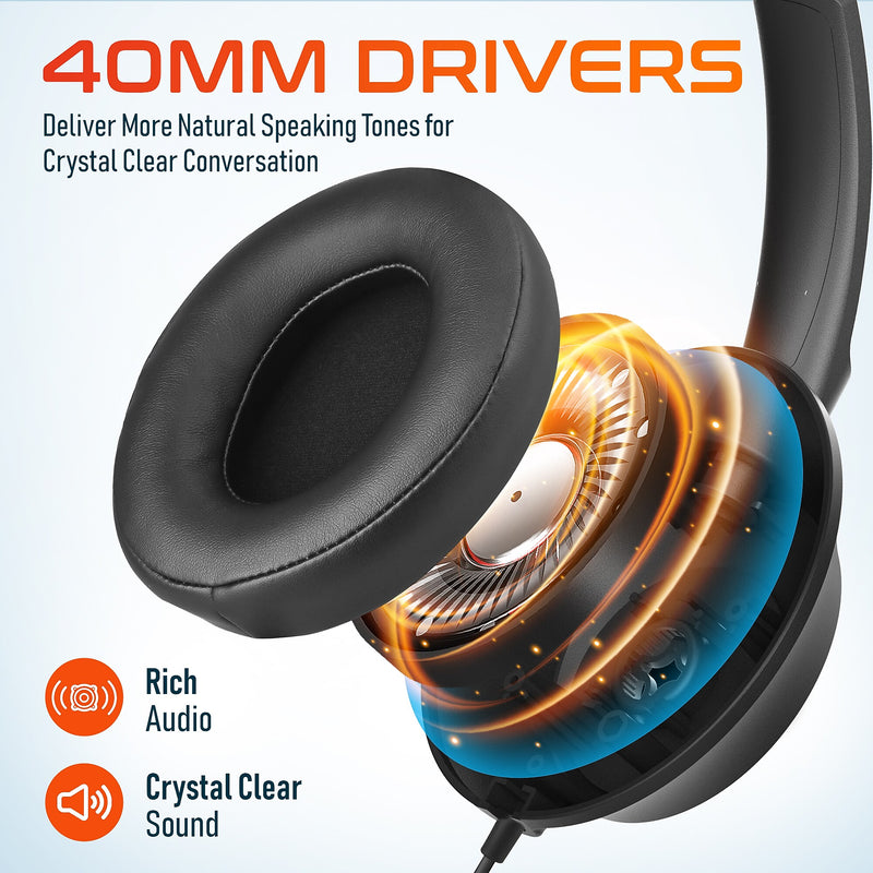 Delton 42Y Noise-Canceling Stereo Over-the-Ear Headset, USB Type-A (DWH42YAC)