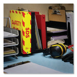 Avery UltraDuty Safety Data Sheet Binders with Chain, 3 Rings, 3" Capacity, 11 x 8.5, Yellow/Red
