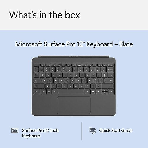 Microsoft Surface Pro 12" Keyboard Cover, Slate (EP2-32033)