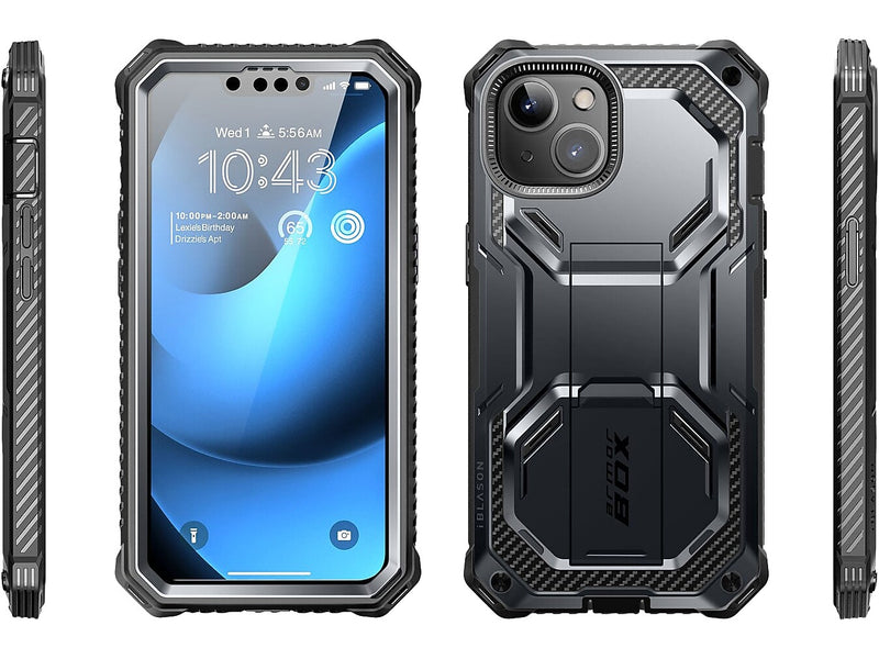 i-Blason Armorbox Black Rugged Case for iPhone 14 (iPhone2021/22-6.1-Armorbox-SP-Black)
