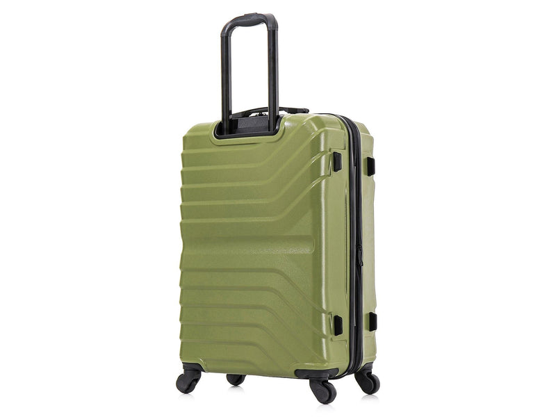 InUSA Aurum 27.98" Hardside Suitcase, 4-Wheeled Spinner, Green (IUAUR00M-GRN)