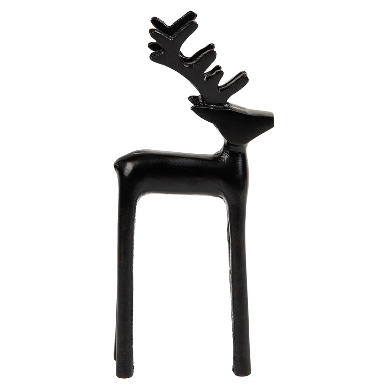 Mind Reader Metal Reindeer Book End, 10.25", Black (RDEER-BLK)