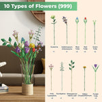 Contixo BK05 Tulip Bouquet Floral Collection Building Block Set, 999 Pieces (CNXBK05)