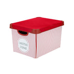 Simplify Christmas Ornament Storage Tote Bin with Lid, Plastic, Multicolored (9081-E)