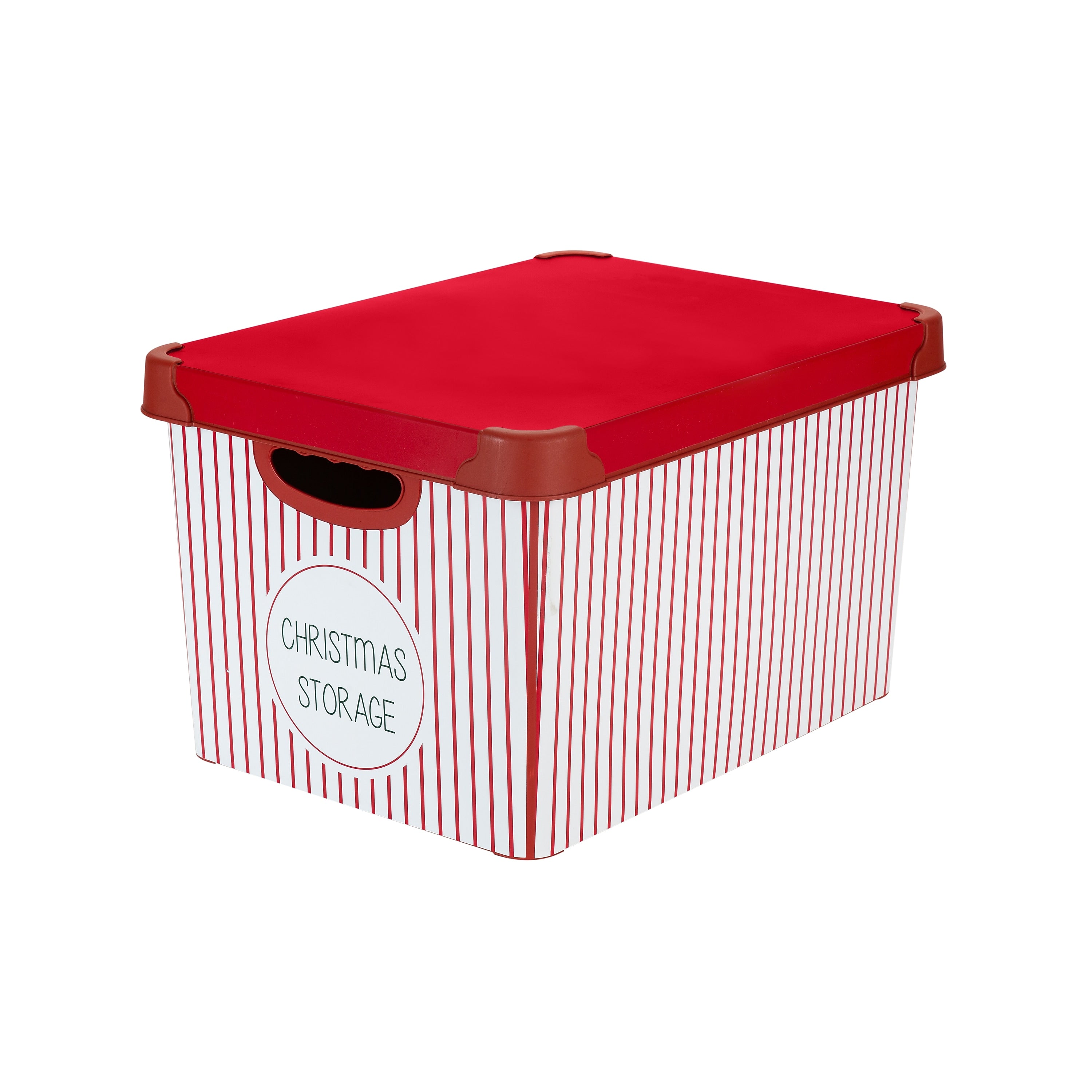 Simplify Christmas Ornament Storage Tote Bin with Lid, Plastic, Multicolored (9081-E)