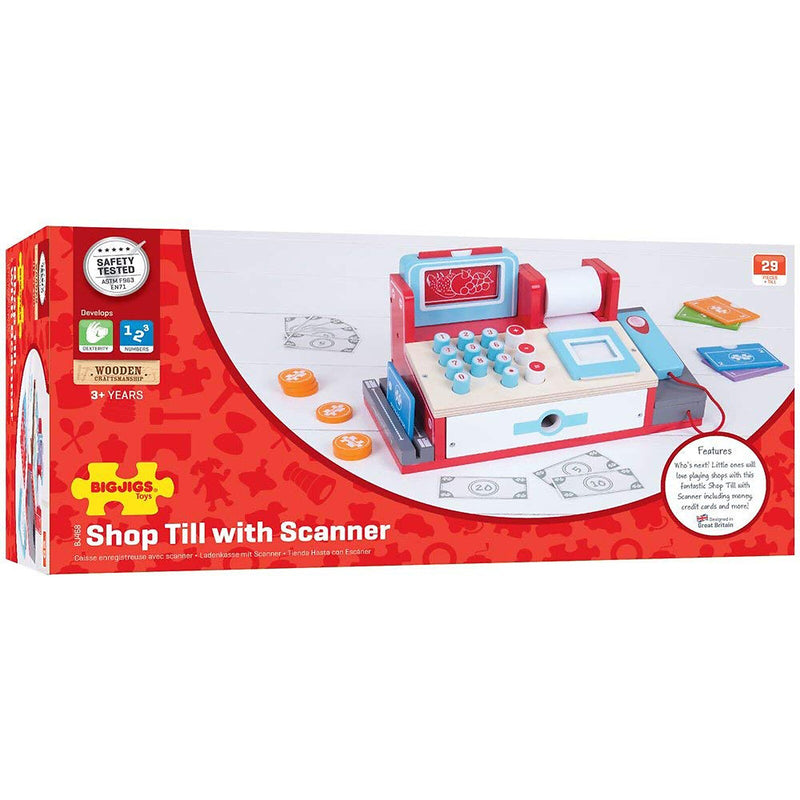 Bigjigs Toys Shop Till with Scanner Playset (BJTBJ468)