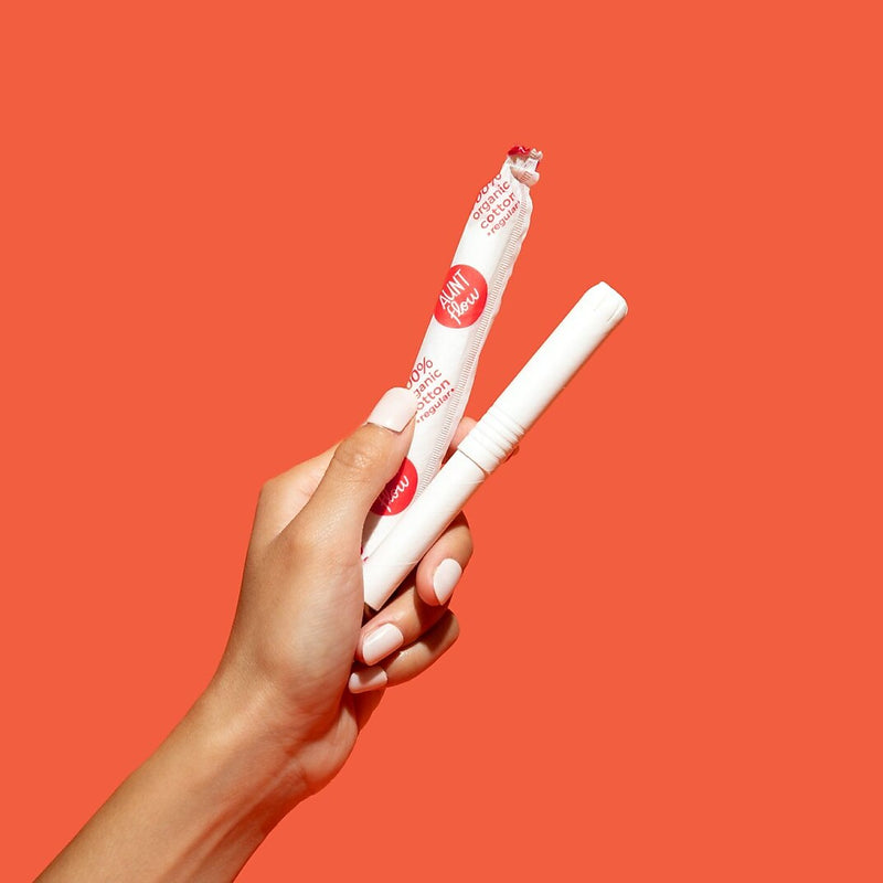 Aunt Flow Regular Absorbency Cotton Tampons, Cardboard Applicator, 500/Carton (AF-TAMP-APL-500)