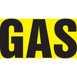 Accuform Self-Stick Pipe Marker, GAS, 3/4" to 1-1/4", Black/Yellow (RPK345SSA)