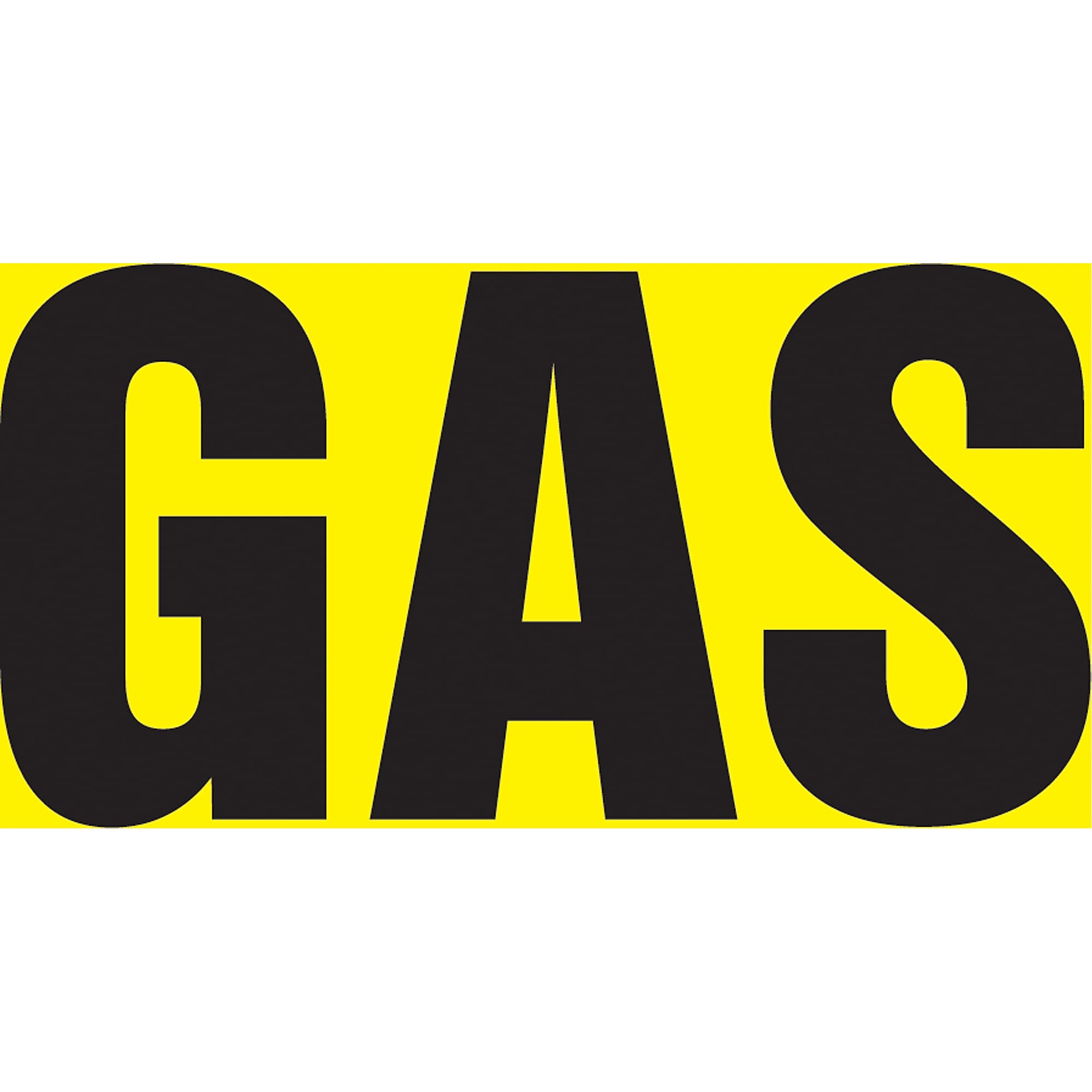 Accuform Self-Stick Pipe Marker, GAS, 1-1/2" to 2", Black/Yellow (RPK345SSB)