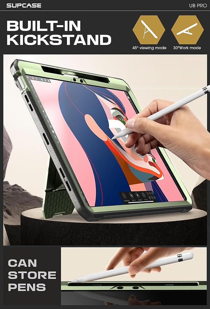 SUPCASE Unicorn Beetle Pro Plastic 13" Fullbody Case for iPad Air 13", Green