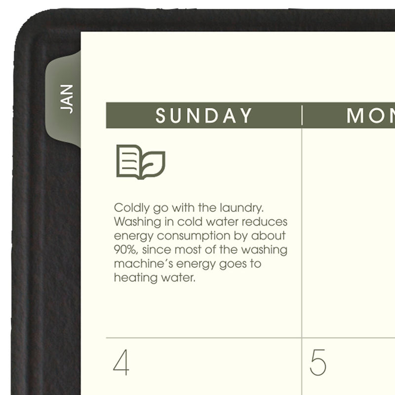 2026 AT-A-GLANCE Recycled 8.25" x 11" Weekly & Monthly Appointment Book Planner, Faux Leather Cover, Black (70-950G-05-26)