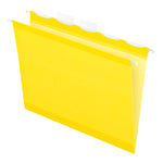 Pendaflex Ready-Tab Reinforced Hanging File Folder, 5-Tab, Letter Size, Yellow, 25/Box (42624)