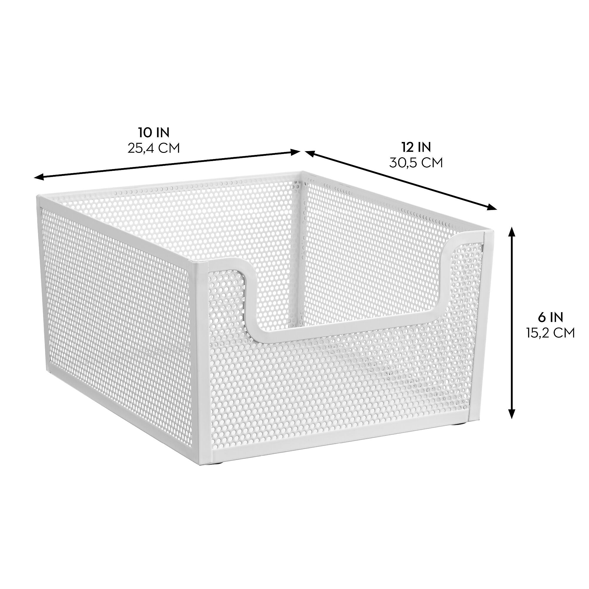 mDesign Steel Organizer, Matte White (26092)