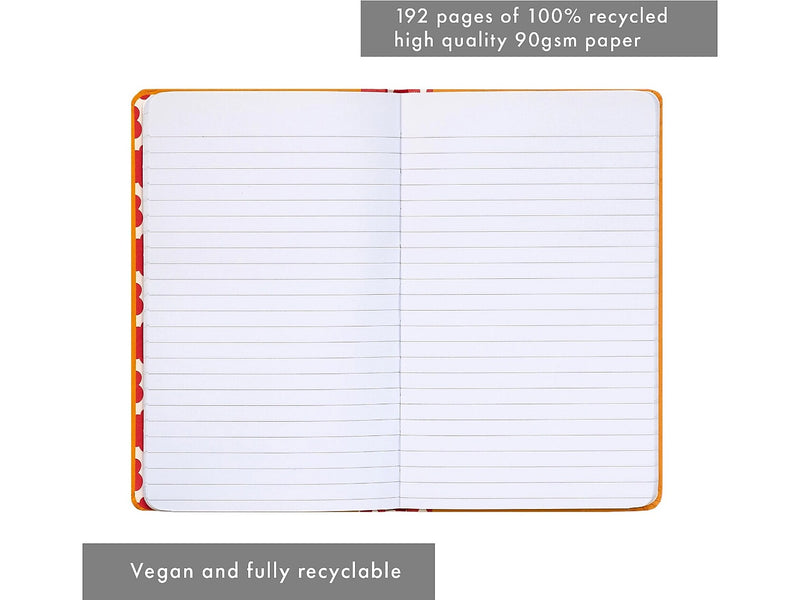 Pukka Pad Plants Over People Notebook, 5.28" x 8.46", Wide-Ruled, 96 Sheets, Orange (9705-SPP)