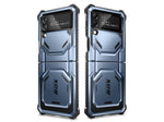 i-Blason Armorbox Metallic Blue Rugged Case for Samsung Galaxy Z Flip4 (Galaxy2022-ZFlip4-5G-Armorbox-Tilt)
