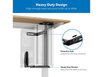 Mount-It! Steel CPU Heavy-Duty Under-Desk/Wall Mount, Matte Black (MI-7171)