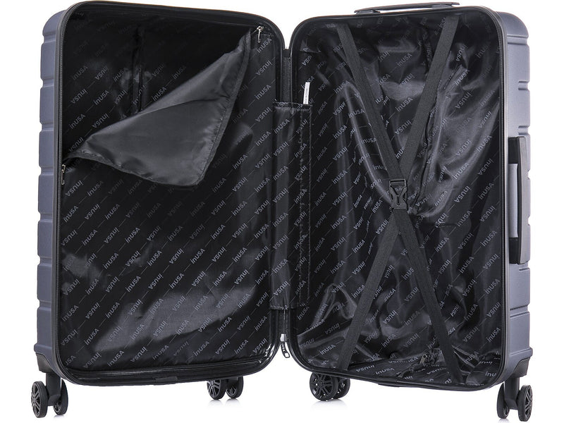 InUSA Trend 24" Hardside Suitcase, 4-Wheeled Spinner, TSA Checkpoint Friendly, Blue (IUTRE00M-BLU)