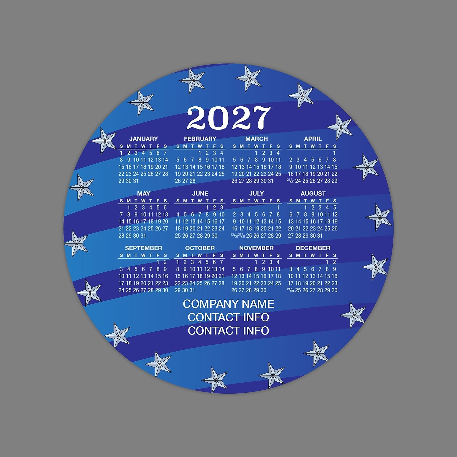 Full Color Magnetic Sign, Circle, 5" x 5"