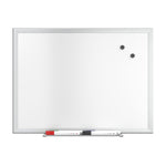 TRU RED™ Magnetic Steel Dry Erase Board, Satin Frame, 2' x 1.5' (TR61168)