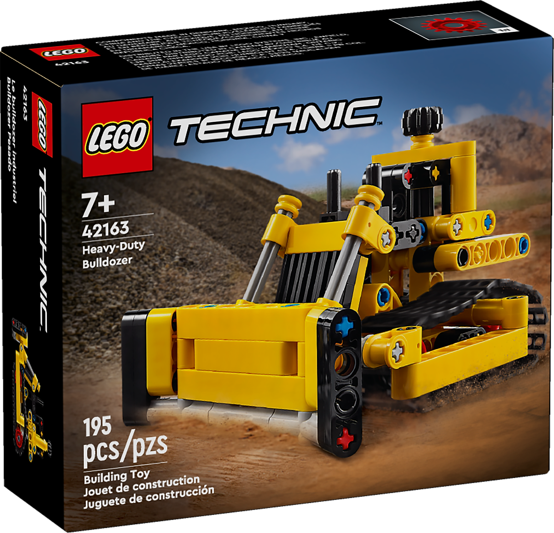 LEGO Technic Heavy-Duty Bulldozer, 195 Pieces (42163)